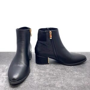 Jessica Cline ALLIANCE Black Heeled‎ Booties Womens US 6 M Ankle Boots Side Zip